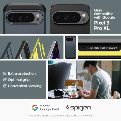 Etui Spigen Tough Armor Google Pixel 9 Pro XL Metal Slate