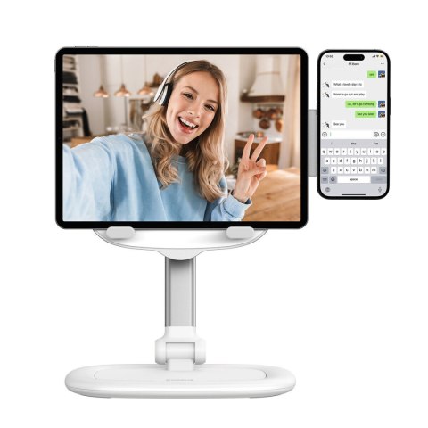 Regulowany stojak na telefon / tablet Baseus Seashell Series biały