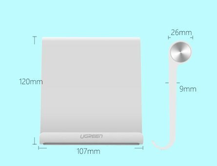 Podstawka UGREEN LP115 na telefon biały, uchwyt na biurko, stabilna