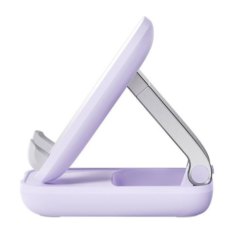 Uchwyt biurkowy Baseus Folding Phone Stand Mirror fioletowy - Stojak na telefon