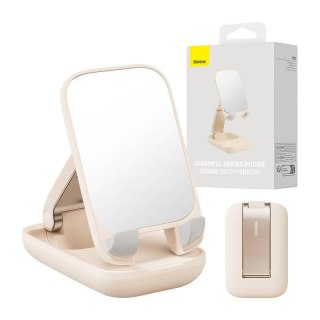 Uchwyt biurkowy Baseus Folding Phone Stand Mirror jasny róż - stabilny i stylowy