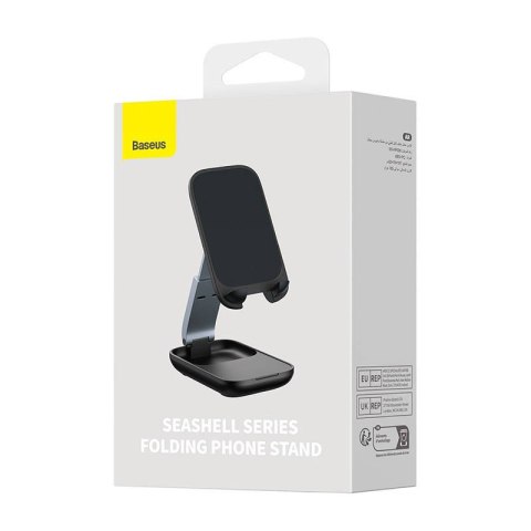 Uchwyt biurkowy Baseus Folding Phone Stand czarny - stabilny stojak na telefon