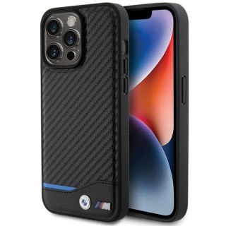 Etui BMW BMHCP15X22NBCK Apple iPhone 15 Pro Max Leather Carbon czarny/black