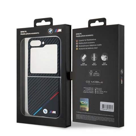 Etui na telefon Samsung Galaxy Z Flip6 BMW Carbon Tricolor czarne