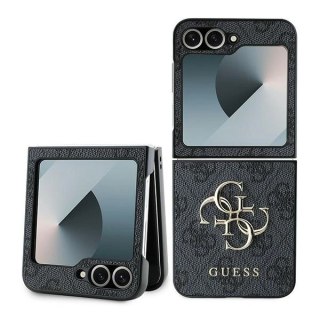 Etui Guess GUHCZF64GMGGR Samsung Galaxy Z Flip6 Leather 4G Metal Logo czarny/black