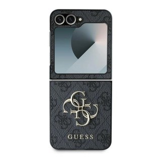 Etui Guess GUHCZF64GMGGR Samsung Galaxy Z Flip6 Leather 4G Metal Logo czarny/black