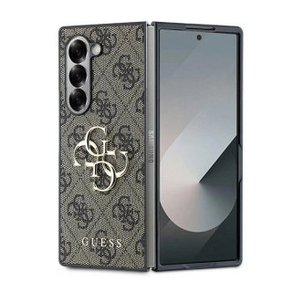 Etui Guess GUHCZFD64GMGBR Samsung Galaxy Z Fold6 Leather 4G Metal Logo brązowy