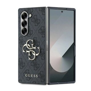 Etui na telefon Samsung Galaxy Z Fold6 Guess czarne skórzane 4G