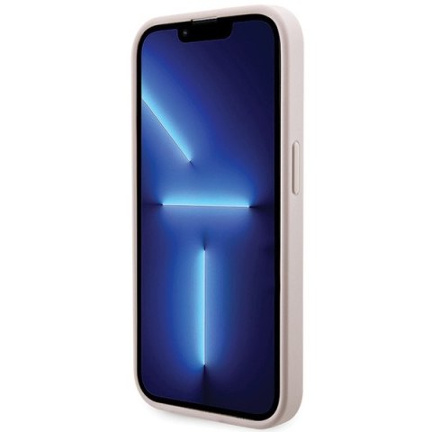 Etui na telefon iPhone 15 Pro Guess 4G MagSafe różowe paski