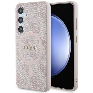 Etui na telefon Samsung Galaxy S24 Guess różowe hardcase MagSafe 4G