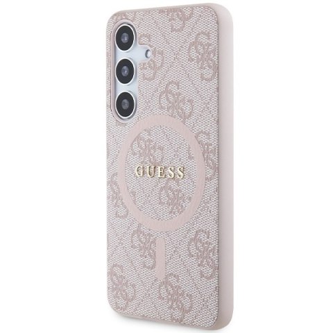 Etui na telefon Samsung Galaxy S24 Guess różowe hardcase MagSafe 4G