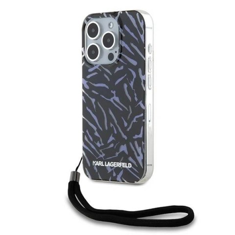 Etui na telefon iPhone 15 Pro Max Karl Lagerfeld fioletowe Zebra