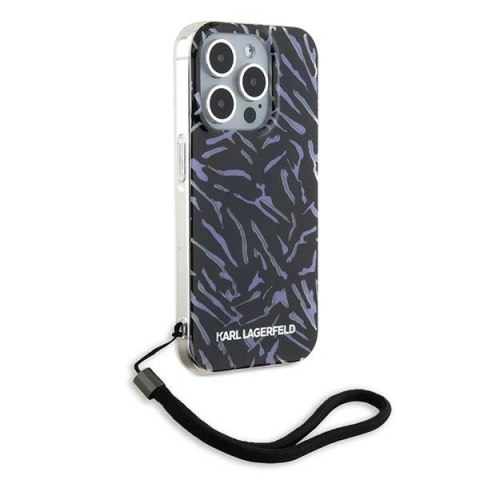 Etui na telefon iPhone 15 Pro Max Karl Lagerfeld fioletowe Zebra