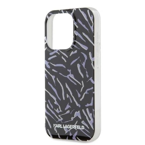 Etui na telefon iPhone 15 Pro Max Karl Lagerfeld fioletowe Zebra