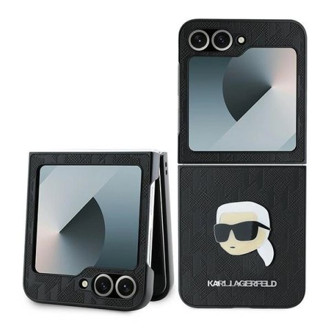 Etui na telefon Samsung Galaxy Z Flip6 Karl Lagerfeld Saffiano Monogram