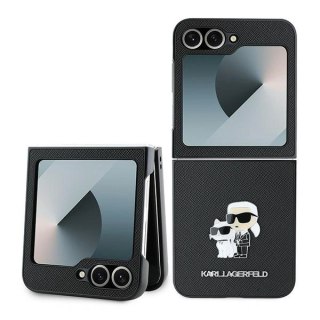 Etui Karl Lagerfeld KLHCZF6SAPKCNPK Samsung Galaxy Z Flip6 Saffiano Metal Pin czarny/black