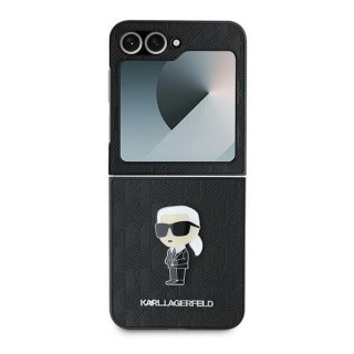 Etui na telefon Samsung Galaxy Z Flip6 Karl Lagerfeld Saffiano Monogram