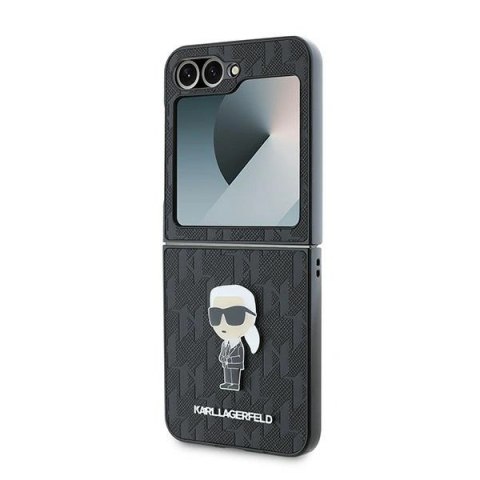 Etui na telefon Samsung Galaxy Z Flip6 Karl Lagerfeld Saffiano Monogram