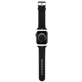 Pasek Karl Lagerfeld KLAWLSLKCNK Apple Watch 4/5/6/7/SE/8/9/Ultra 44/45/49mm strap 3D Rubber Karl&Choupette Heads czarny/black