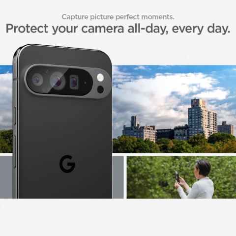 Szkło hartowane na aparat Spigen Optik.tr ez Fit Camera Protector Google Pixel 9 Pro Crystal Clear [2 PACK]