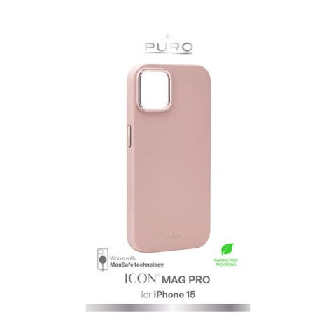 Etui na telefon iPhone 15 PURO ICON MAG PRO MagSafe różowe Rose