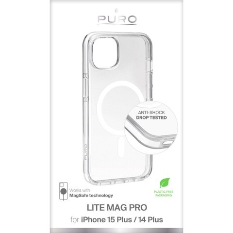 Etui Apple iPhone 15 Plus / 14 Plus PURO LITEMAG PRO MagSafe przezroczyste