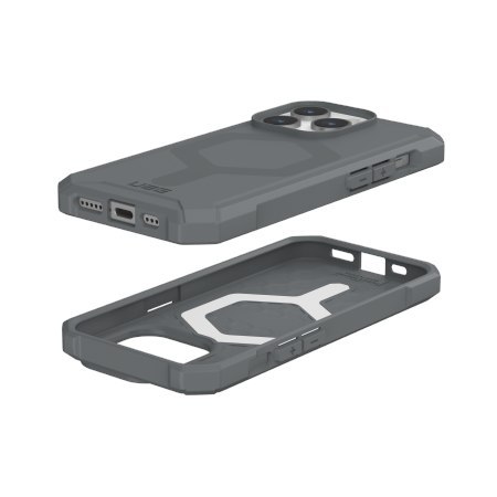 Etui na telefon iPhone 15 Pro UAG Essential Armor MagSafe srebrne