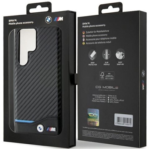 Etui na telefon Samsung Galaxy S24 Ultra BMW Leather Carbon czarne