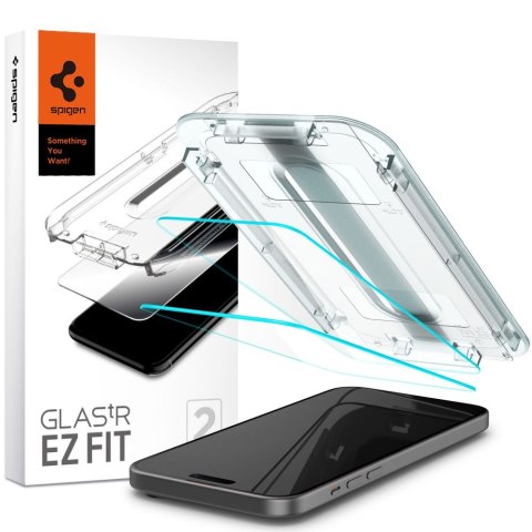 Szkło hartowane Spigen GLAS.tR ez Fit Apple iPhone 15 przezroczyste [2 PACK]