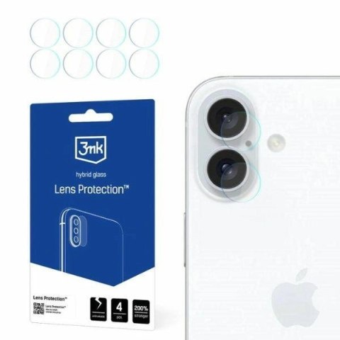 Szkło hybrydowe na obiektyw iPhone 16 3MK Lens Protect 4 PACK