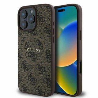 Etui na telefon iPhone 16 Pro Max Guess Hardcase MagSafe brązowy