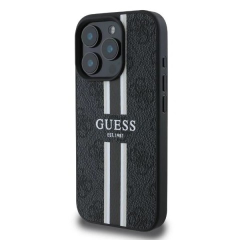 Etui na telefon iPhone 16 Pro Max Guess Hardcase MagSafe czarny