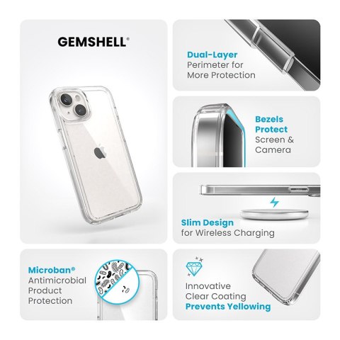 Etui na telefon iPhone 15 Speck Gemshell przezroczyste, ochrona i styl