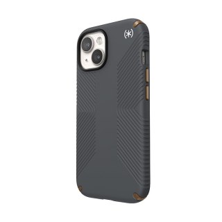 Etui iPhone 15 Speck Presidio2 Grip szare / brązowe / białe (Charcoal Grey/Cool Bronze/White)