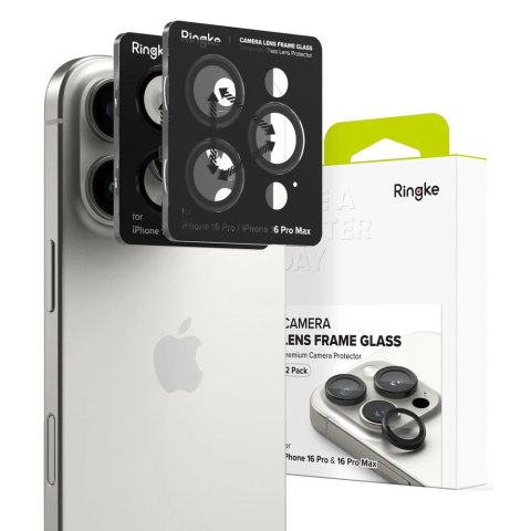 Nakładka Ringke Camera Frame Protector iPhone 16 Pro Max 2 PACK czarna