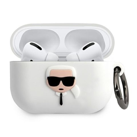 Etui na Apple AirPods Pro Karl Lagerfeld KLACAPSILGLWH białe silikonowe