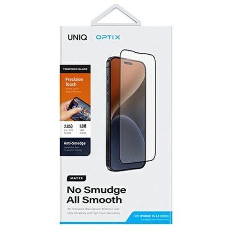 Szkło matowe UNIQ Optix Matte Apple iPhone 15 / 14 Pro