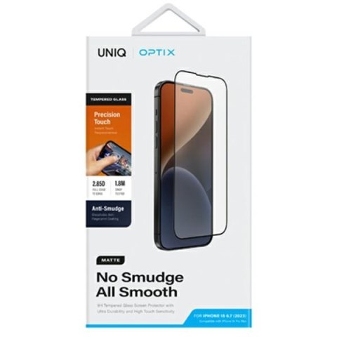 Szkło matowe UNIQ Optix Matte Apple iPhone 15 Plus / 14 Pro Max