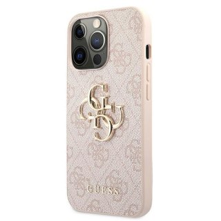 Etui Apple iPhone 13 Pro Guess różowy hardcase 4G Big Metal Logo