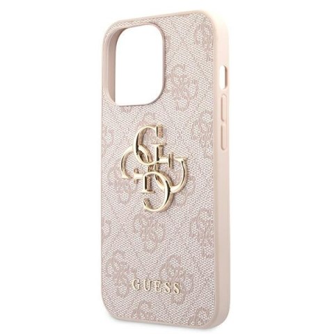 Etui Apple iPhone 13 Pro Guess różowy hardcase 4G Big Metal Logo