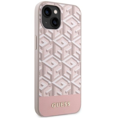 Etui na telefon Apple iPhone 14 Guess różowy hardcase MagSafe GCube