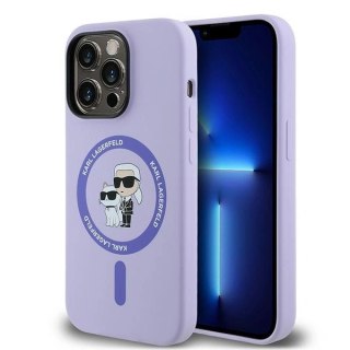 Etui na telefon iPhone 14 Pro Karl Lagerfeld MagSafe fioletowe