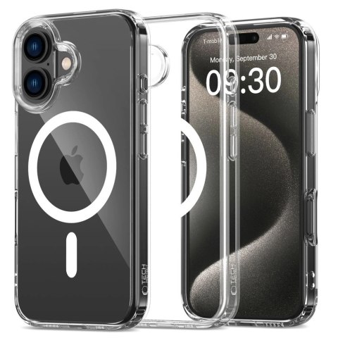 Etui na telefon iPhone 16 Plus Tech-Protect Flexair Hybrid MagSafe przezroczyste