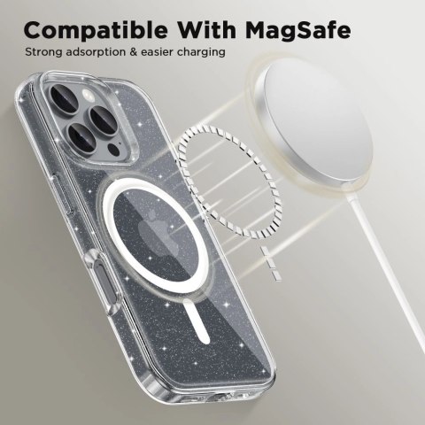 Etui na telefon iPhone 16 Pro Max Tech-Protect MagSafe Glitter