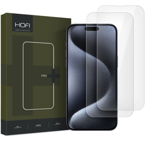 Szkło hartowane iPhone 16 Plus Hofi Glass Pro+ Clear 2 PACK - Ochrona ekranu