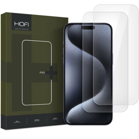 Szkło hartowane iPhone 16 Pro Hofi Glass Pro+ Clear 2 PACK - Ochrona ekranu