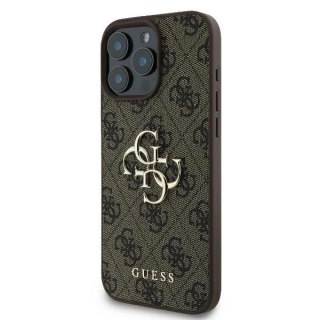 Etui na telefon iPhone 16 Pro Max Guess Hardcase 4G Big Logo brązowy