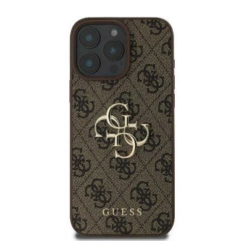 Etui iPhone 16 Pro Max Guess hardcase 4G Big Logo brązowy