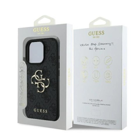 Etui iPhone 16 Pro Max Guess Hardcase 4G Big Logo czarny