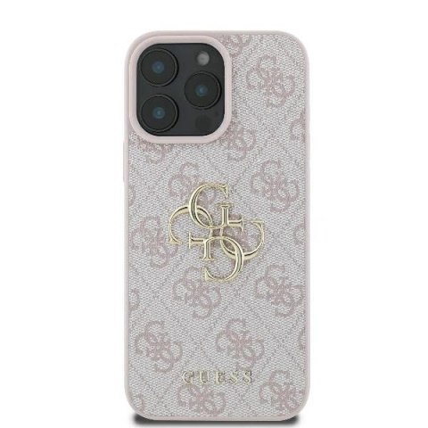 Etui na telefon iPhone 16 Pro Max Guess Hardcase 4G Big Logo różowy